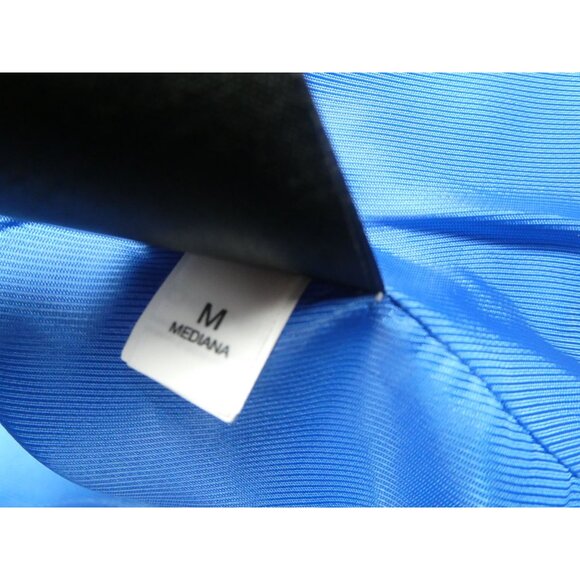 Bebe‎ Bright Blue Biker Zip Up Sleeves Leather Jacket Women's M - Picture 8 of 8